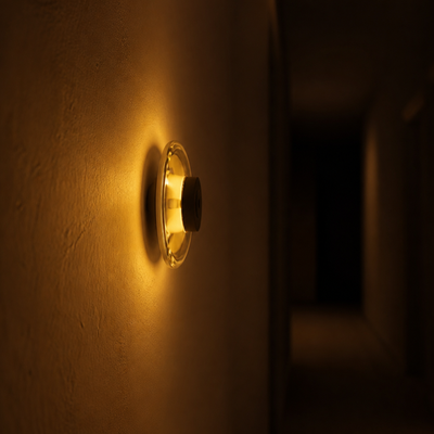 Modern Glass Copper LED Wall Sconce