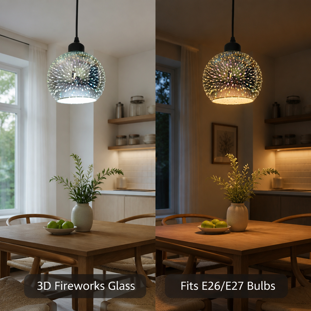 Modern Glass Fireworks Globe Pendant Light