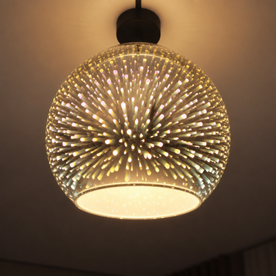 Modern Glass Fireworks Globe Pendant Light