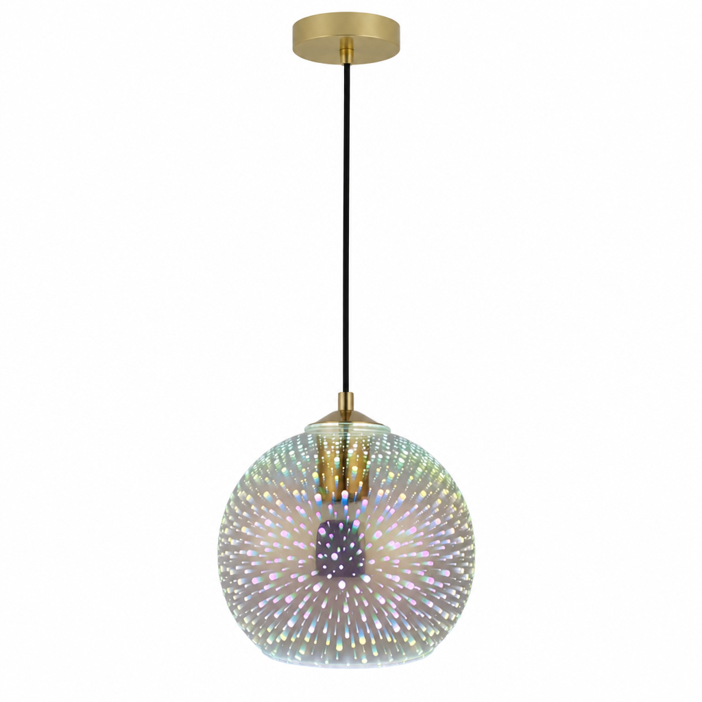 Modern Glass Fireworks Globe Pendant Light
