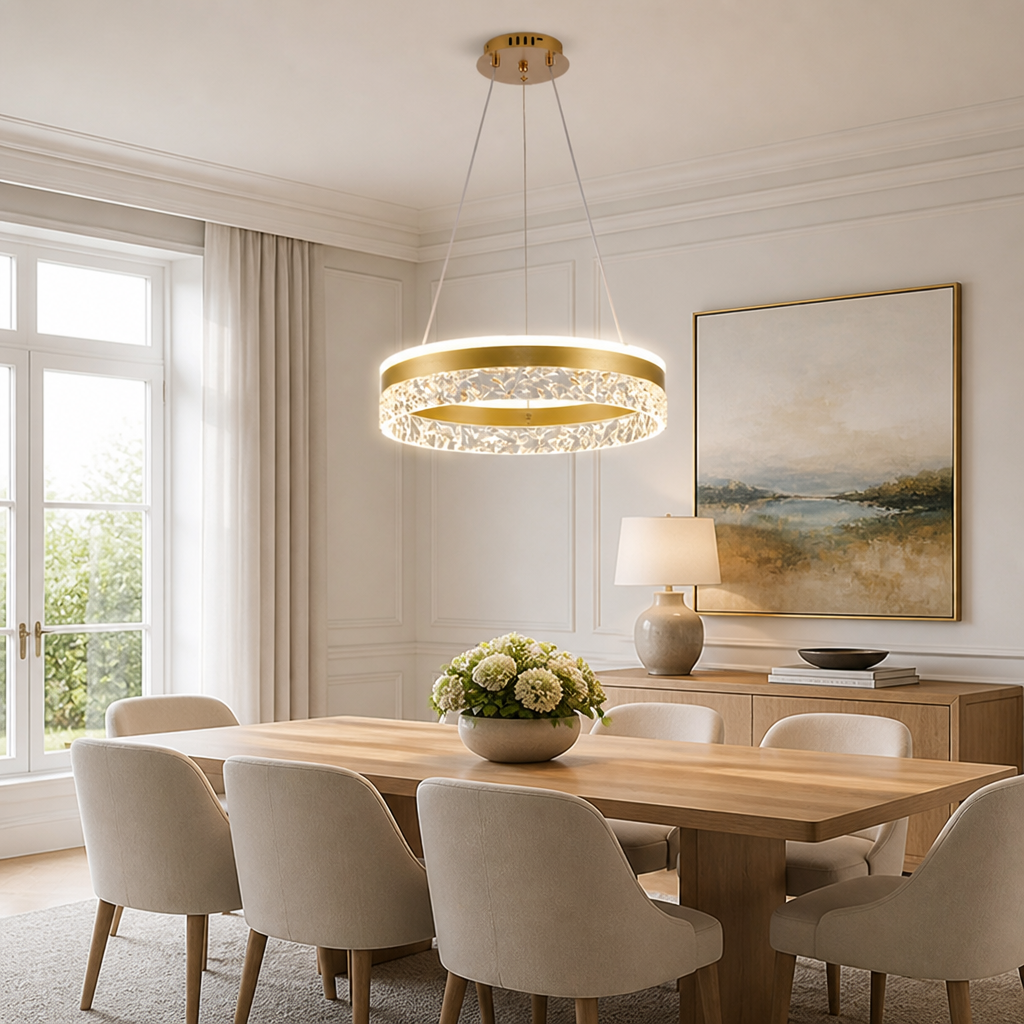 Modern Glass Ice-Crack Ceiling Light
