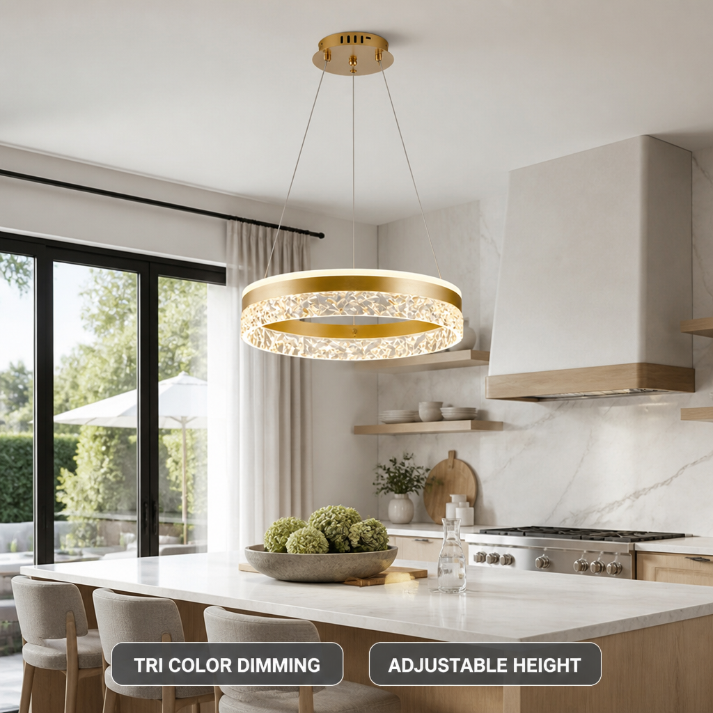 Modern Glass Ice-Crack Ceiling Light