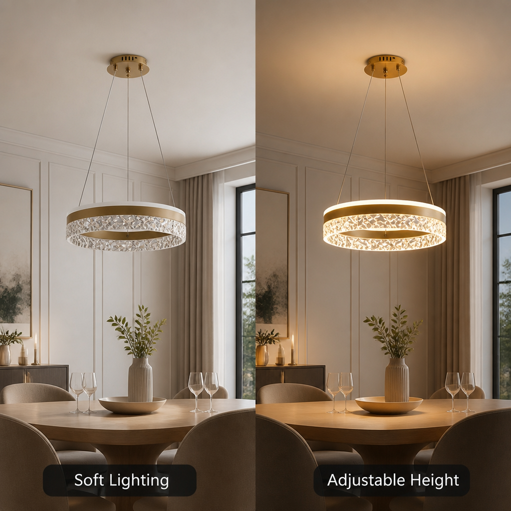 Modern Glass Ice-Crack Ceiling Light