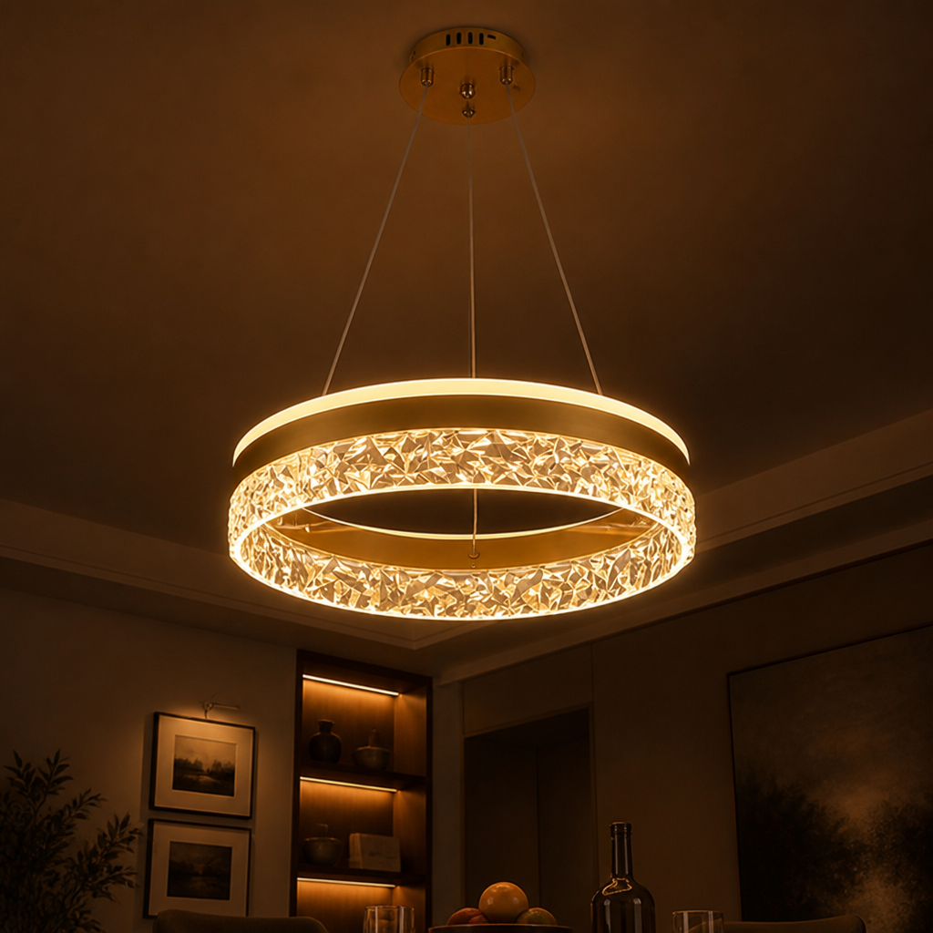 Modern Glass Ice-Crack Ceiling Light