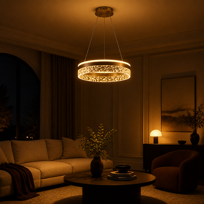 Modern Glass Ice-Crack Ceiling Light