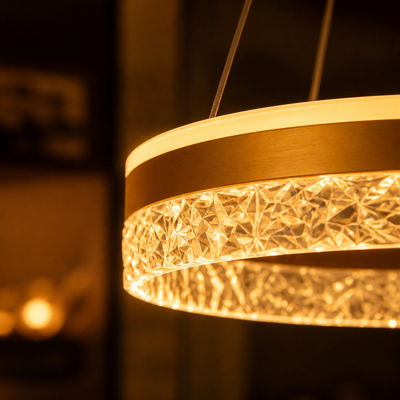 Modern Glass Ice-Crack Ceiling Light