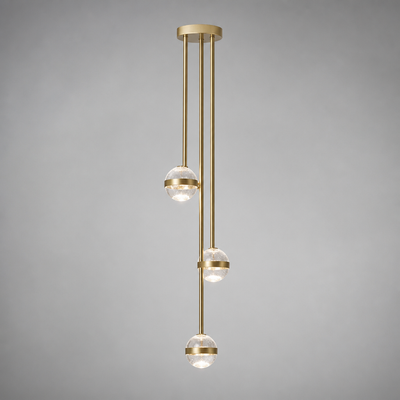 Modern Glass LED Crystal Ball Pendant Light