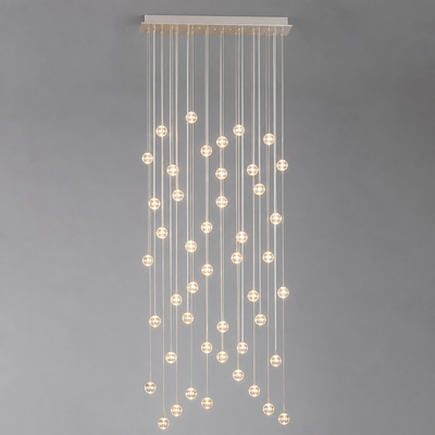 Modern Glass LED Crystal Ball Pendant Light