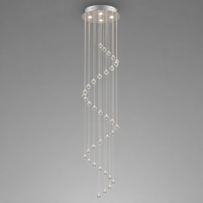 Modern Glass LED Crystal Ball Pendant Light