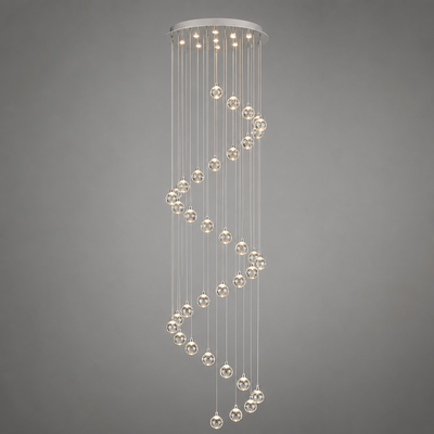 Modern Glass LED Crystal Ball Pendant Light
