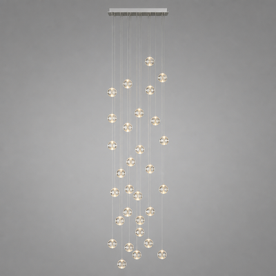 Modern Glass LED Crystal Ball Pendant Light