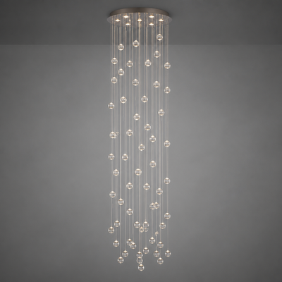 Modern Glass LED Crystal Ball Pendant Light