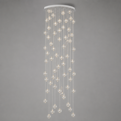 Modern Glass LED Crystal Ball Pendant Light