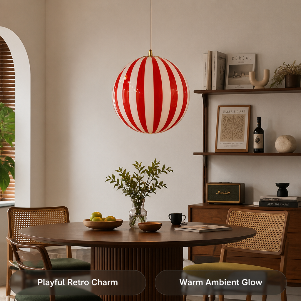Modern Glass LED Lollipop Ball Pendant Light