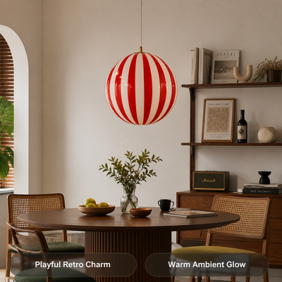 Modern Glass LED Lollipop Ball Pendant Light