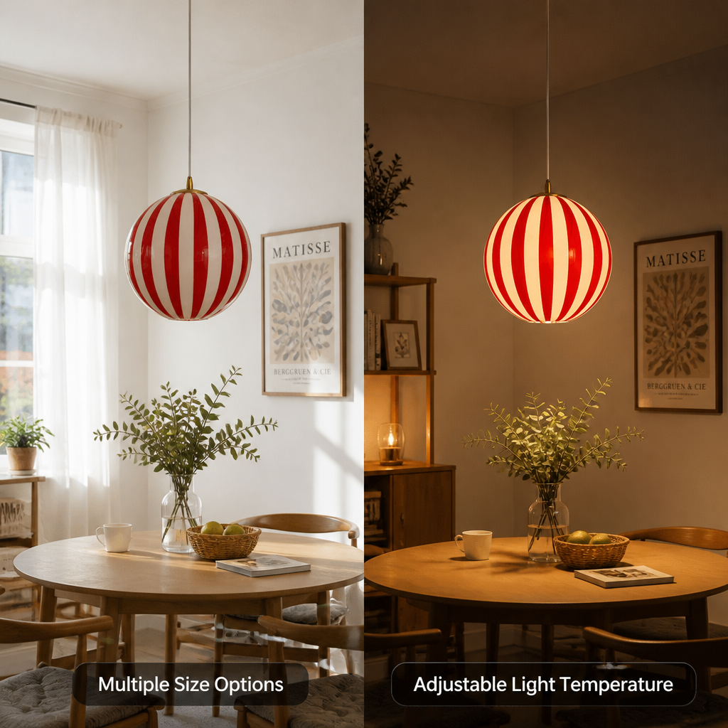 Modern Glass LED Lollipop Ball Pendant Light