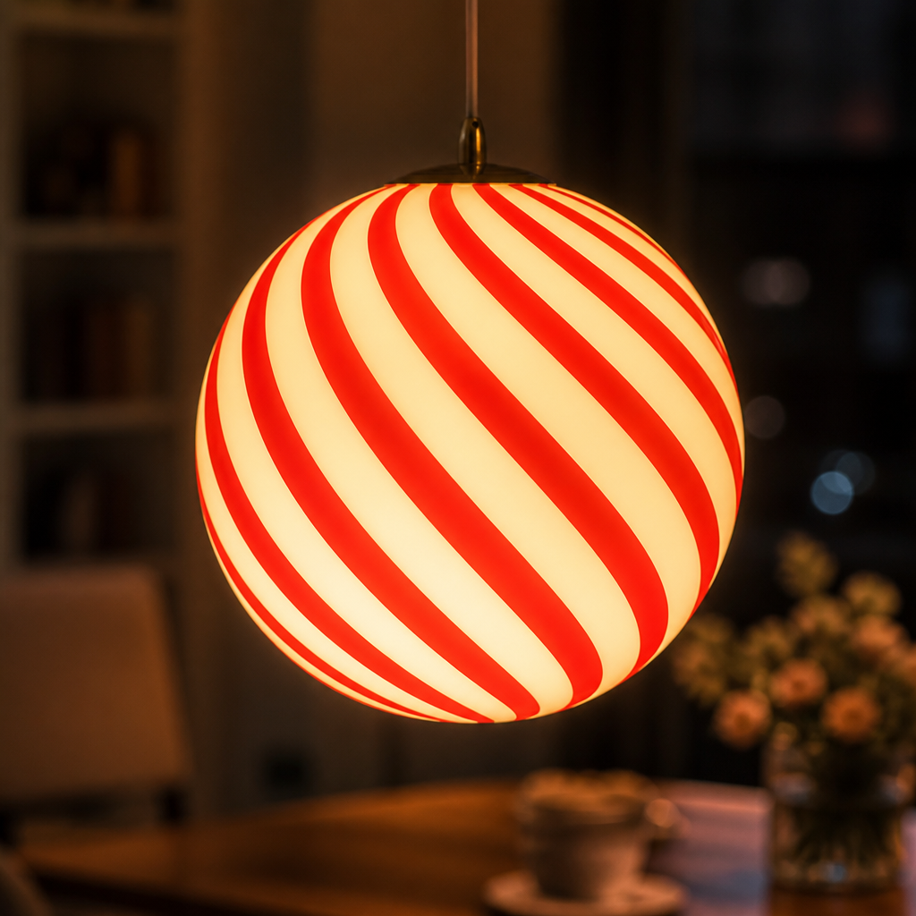 Modern Glass LED Lollipop Ball Pendant Light
