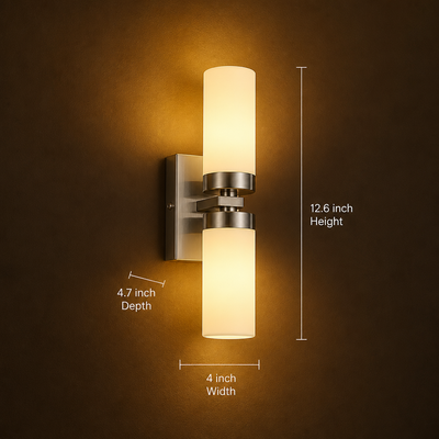 Modern Glass LED Up-Down Wall Sconce
