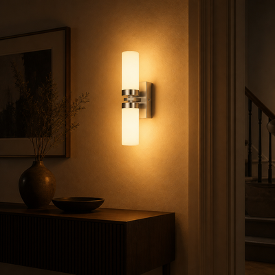 Modern Glass LED Up-Down Wall Sconce