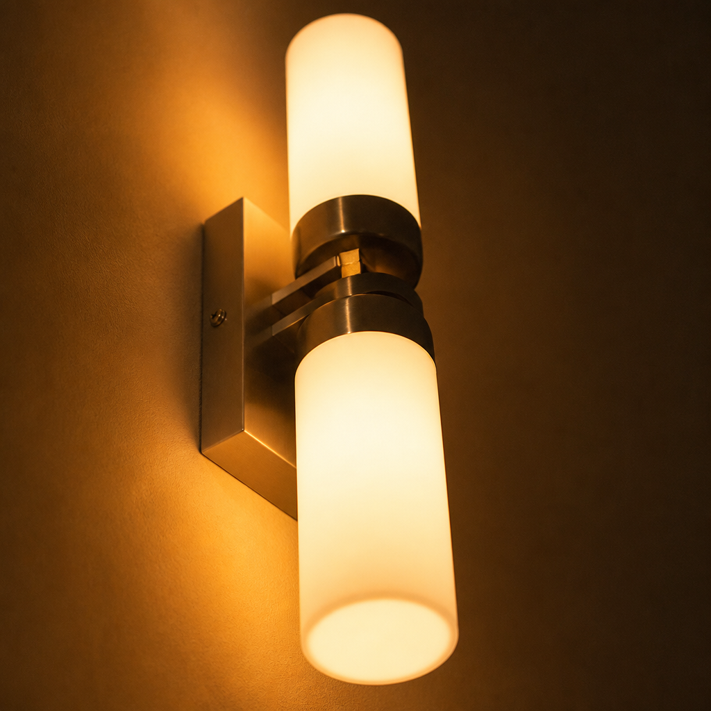Modern Glass LED Up-Down Wall Sconce