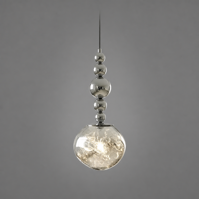 Modern Glass & Metal LED Pendant Light