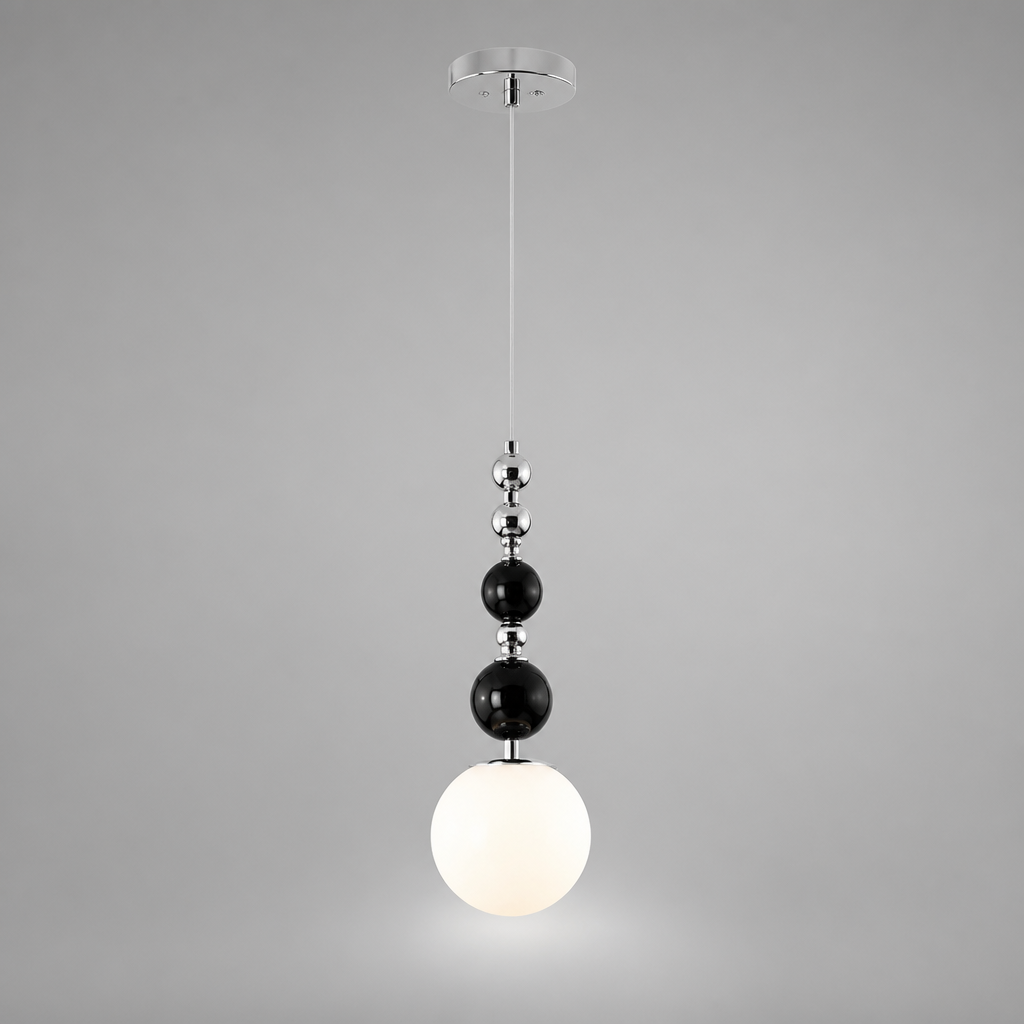 Modern Glass & Metal LED Pendant Light