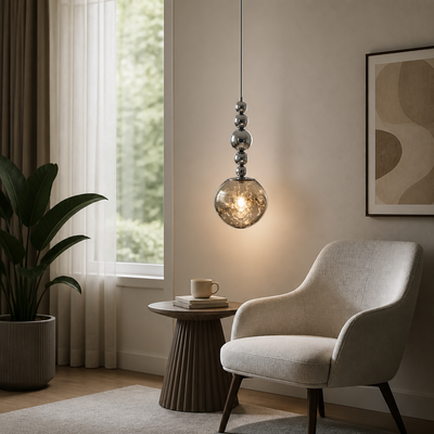 Modern Glass & Metal LED Pendant Light