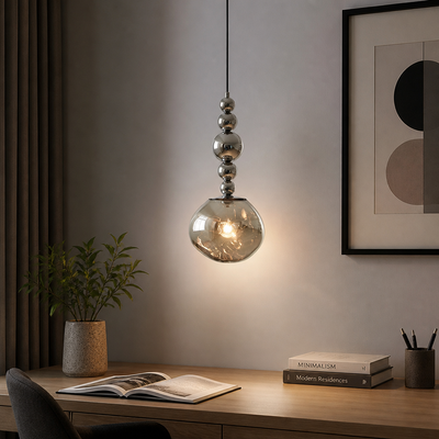 Modern Glass & Metal LED Pendant Light