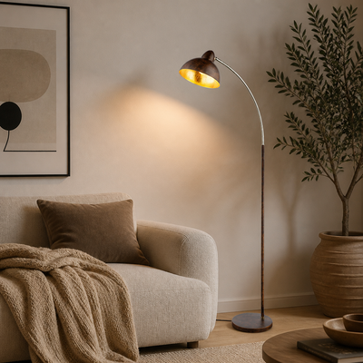 Modern Gold Arc Floor Lamp