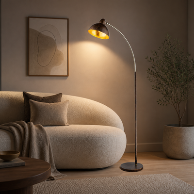 Modern Gold Arc Floor Lamp