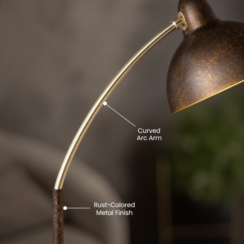 Modern Gold Arc Floor Lamp