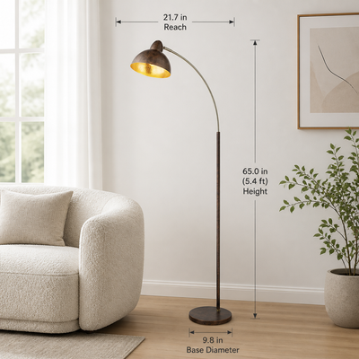 Modern Gold Arc Floor Lamp