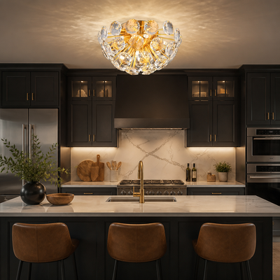 Modern Gold Crystal Chandelier