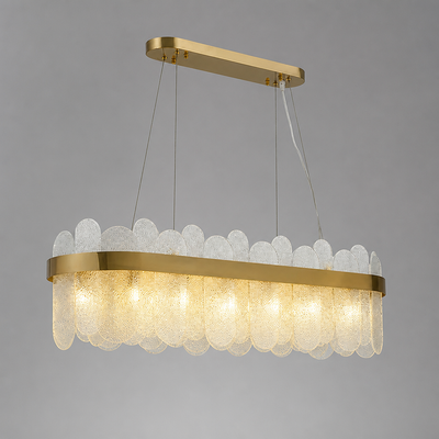 Modern Gold Crystal LED Ring Chandelier