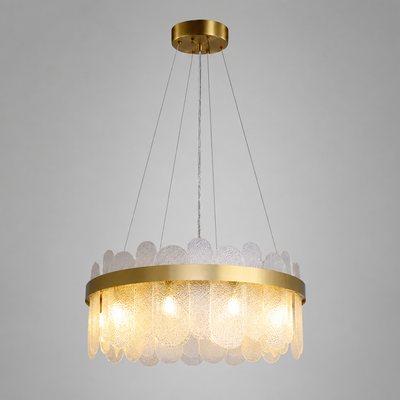 Modern Gold Crystal LED Ring Chandelier
