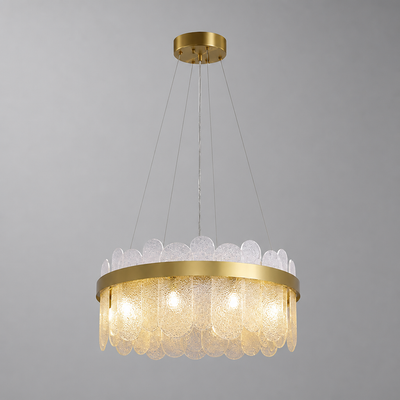 Modern Gold Crystal LED Ring Chandelier