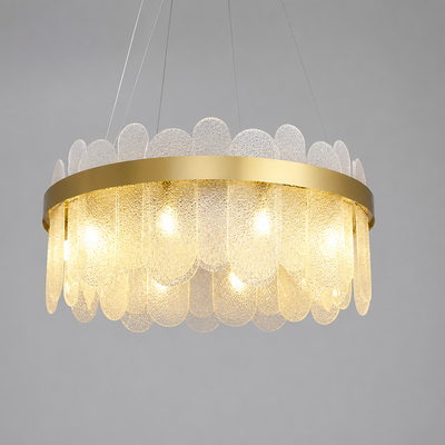 Modern Gold Crystal LED Ring Chandelier