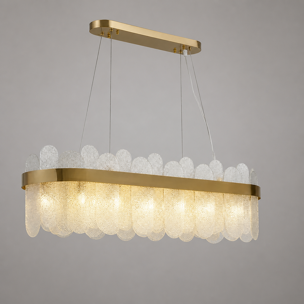 Modern Gold Crystal LED Ring Chandelier