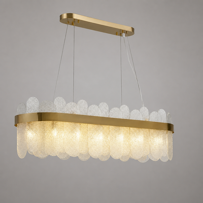 Modern Gold Crystal LED Ring Chandelier