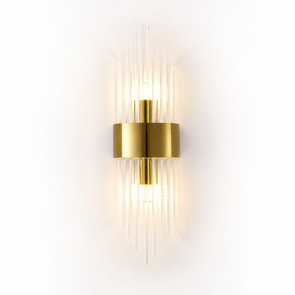Modern Gold Crystal LED Wall Sconce