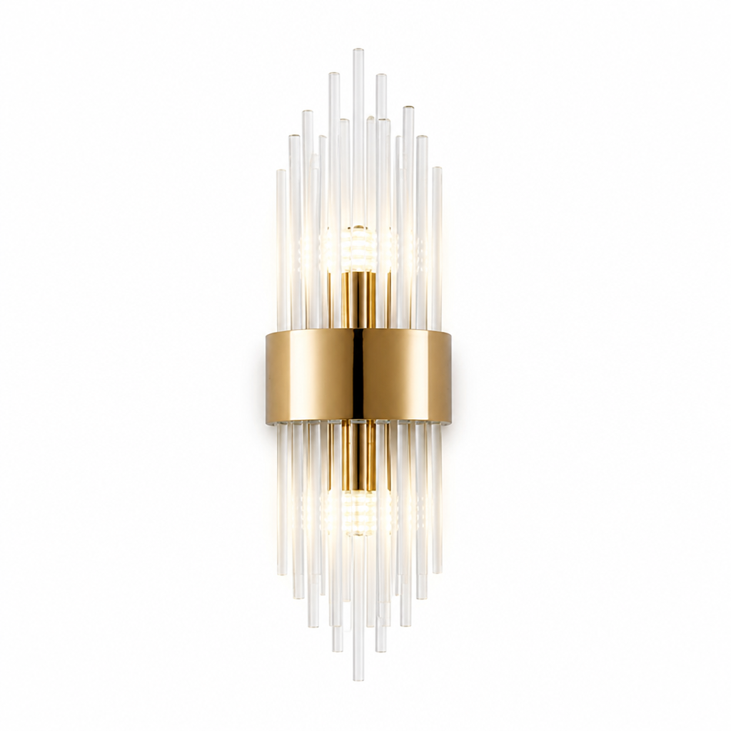 Modern Gold Crystal LED Wall Sconce