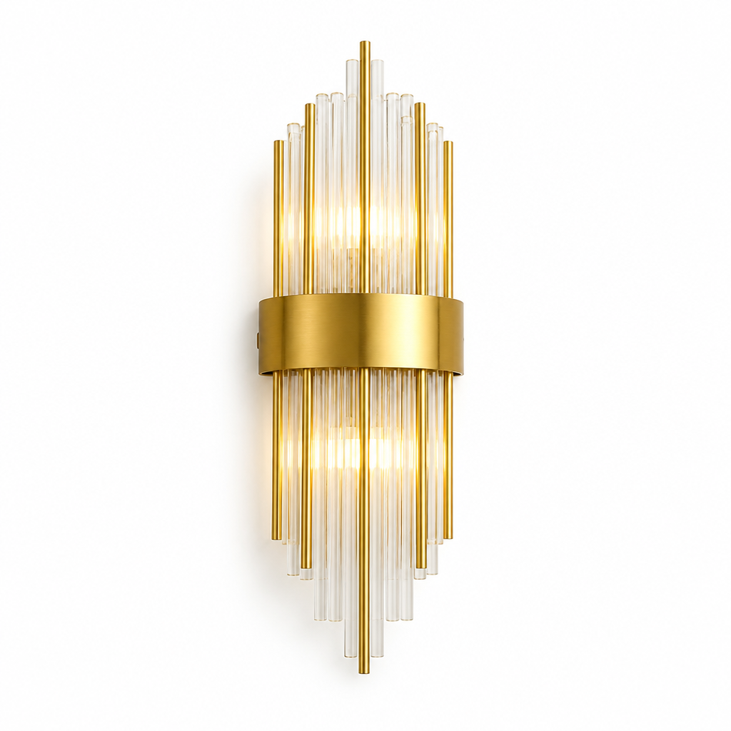 Modern Gold Crystal LED Wall Sconce