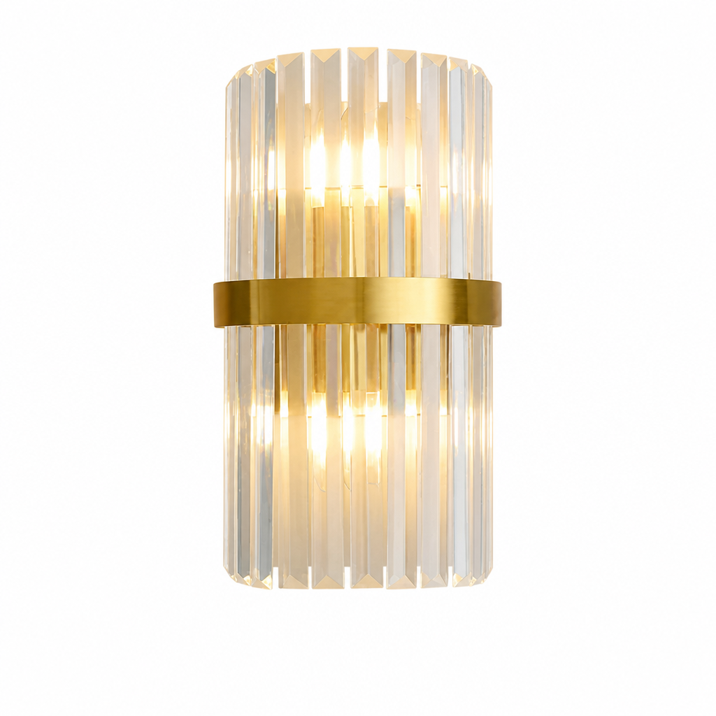 Modern Gold Crystal LED Wall Sconce