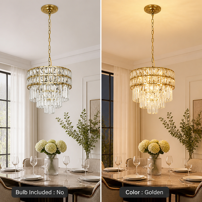 Modern Gold Crystal Pendant Light