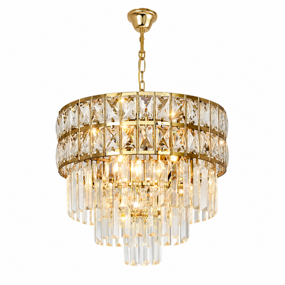Modern Gold Crystal Pendant Light