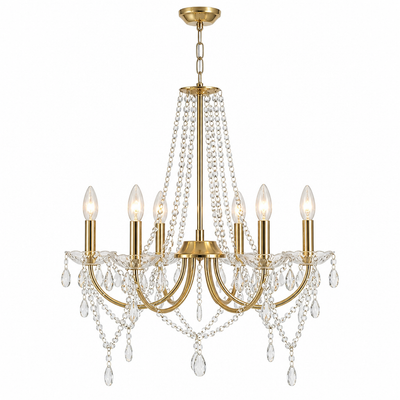 Modern Gold Crystal Pendant Light