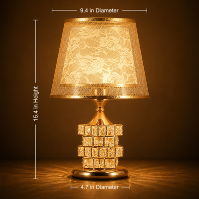 Modern Gold Crystal Table Lamp