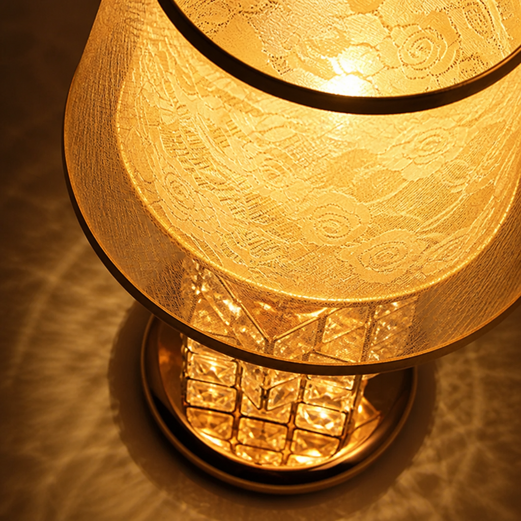 Modern Gold Crystal Table Lamp