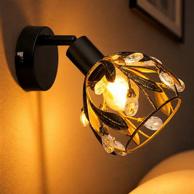 Modern Gold Crystal Wall Sconce