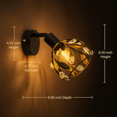 Modern Gold Crystal Wall Sconce